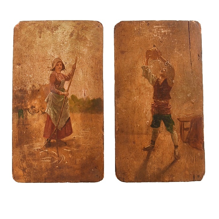Two Dutch Oil on Board Paintings