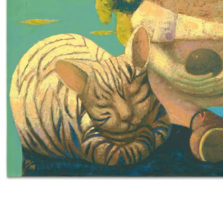 Sasha Bassari Limited Edition Signed Serigraph on Stretched Canvas "My Favorite Cats"