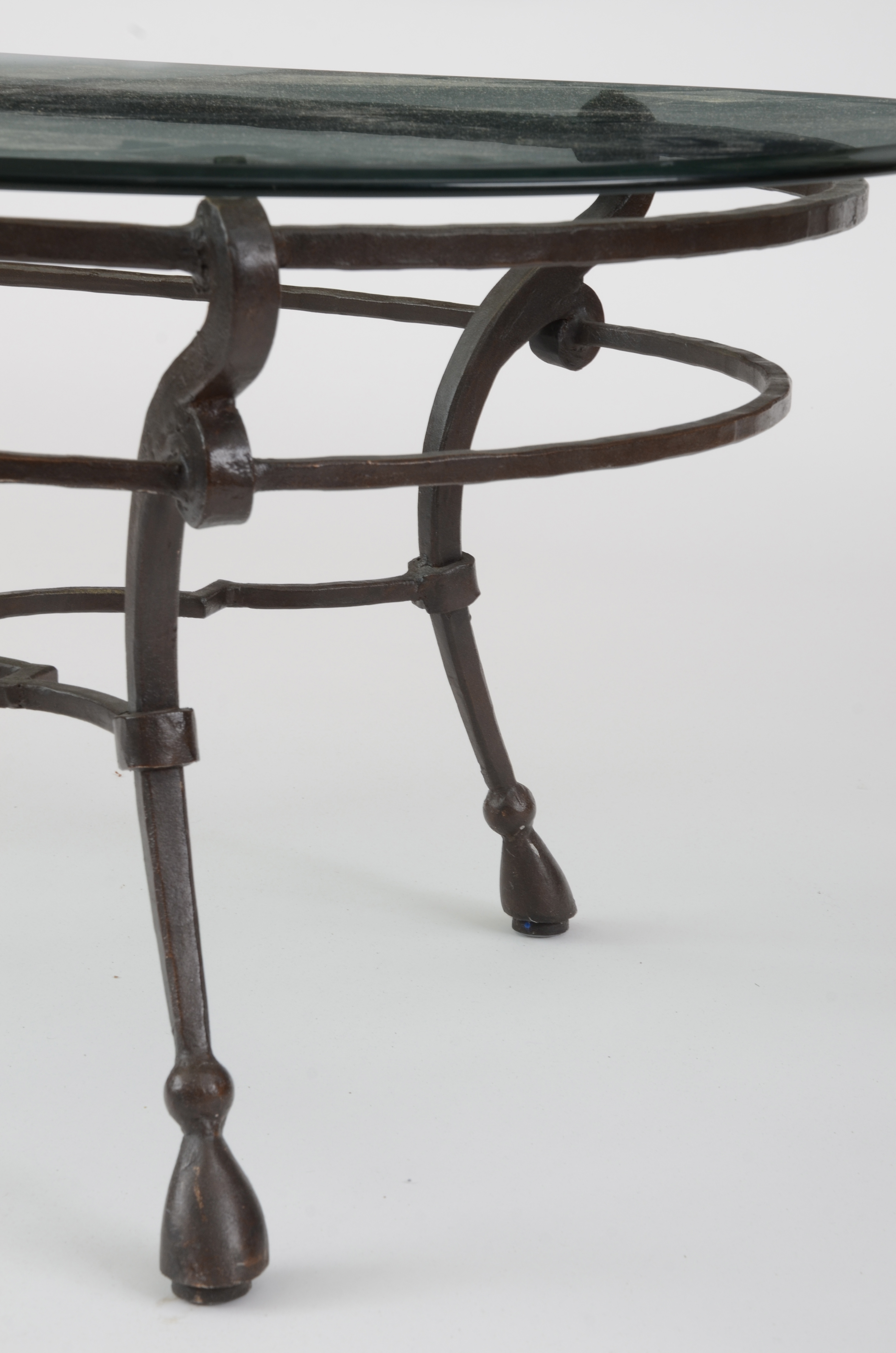 Oval Wrought Iron Coffee Table