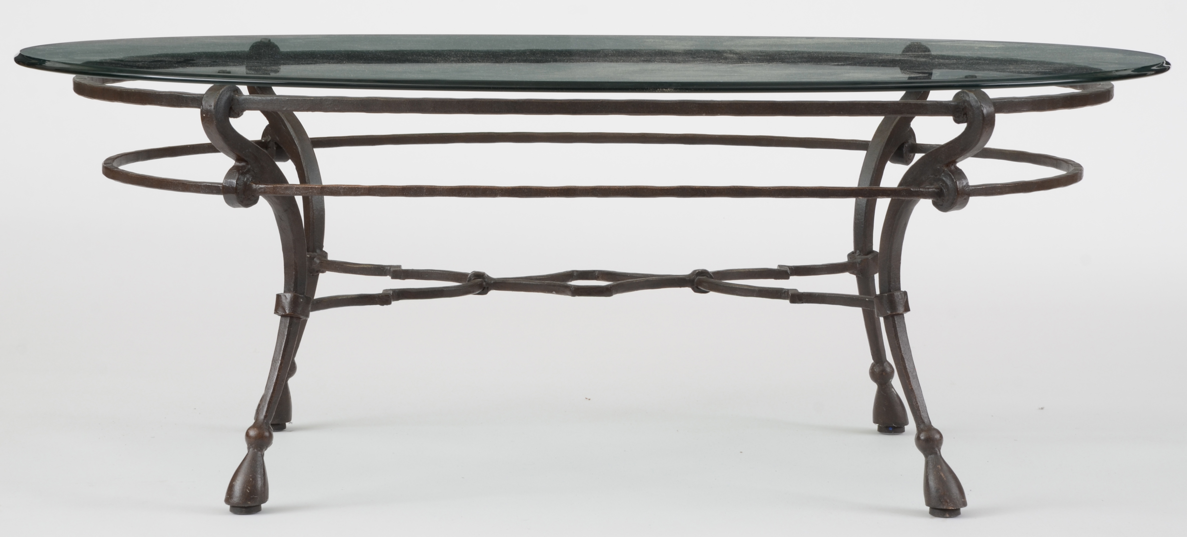 Oval Wrought Iron Coffee Table