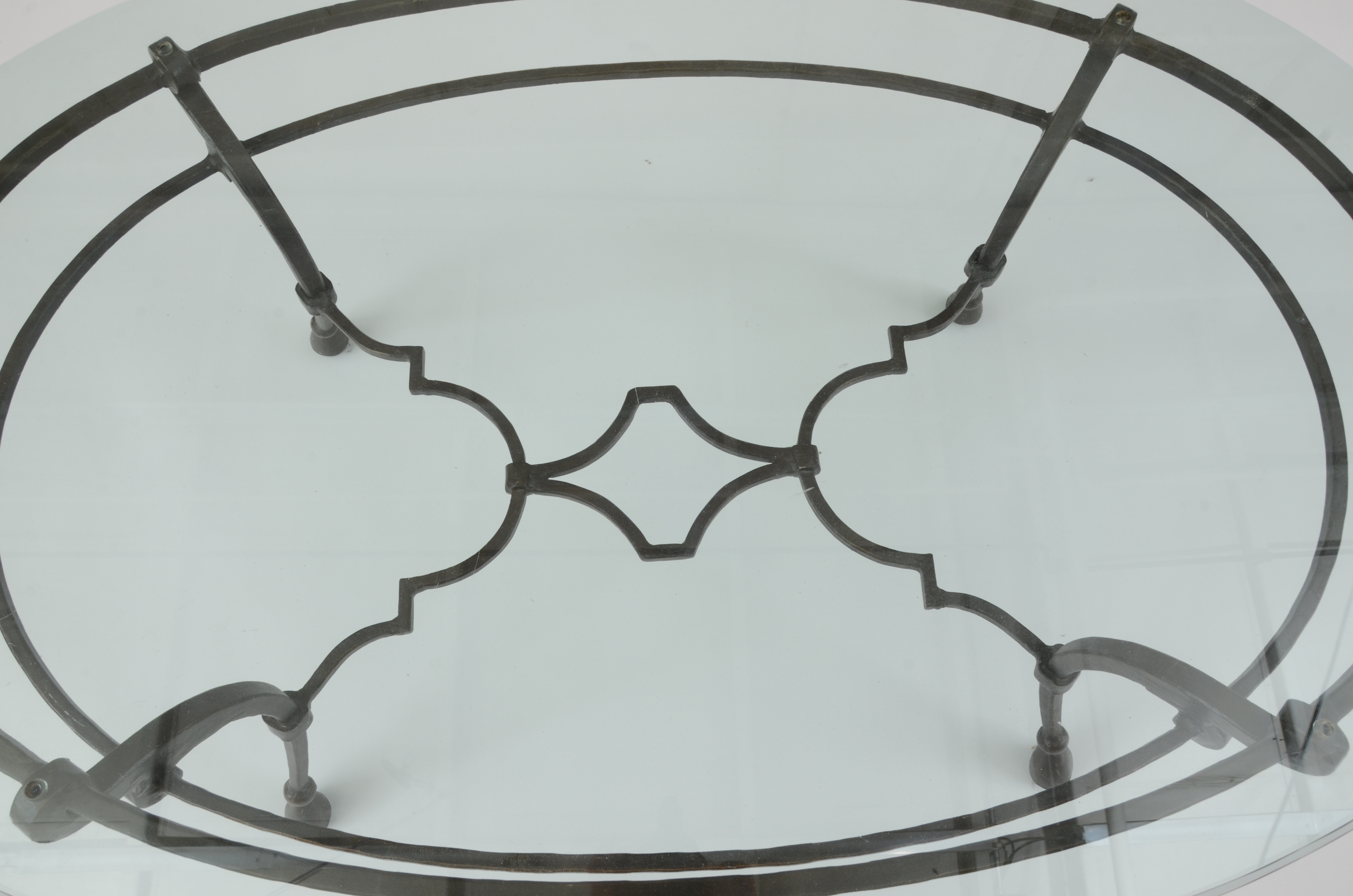 Oval Wrought Iron Coffee Table
