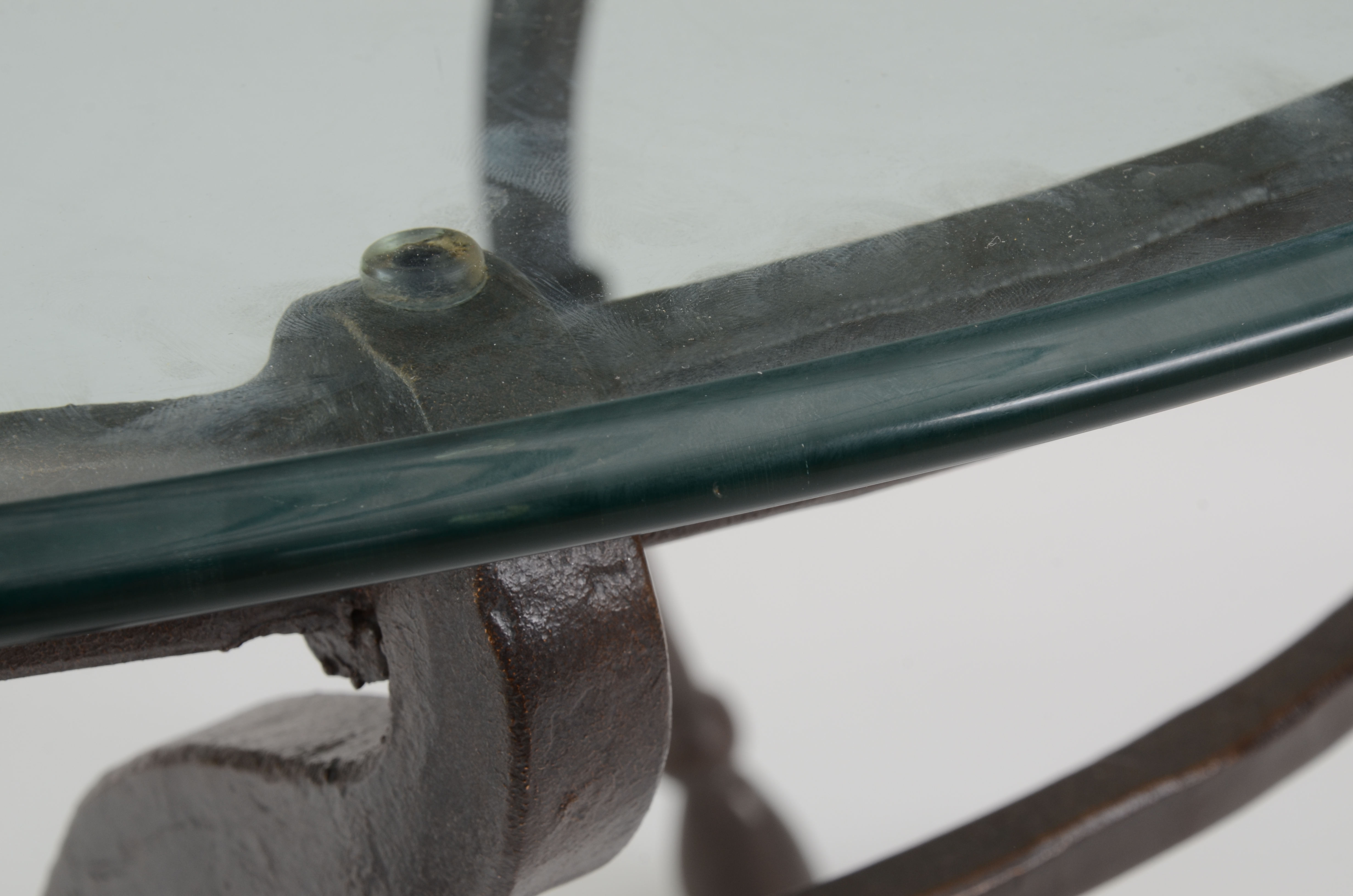 Oval Wrought Iron Coffee Table