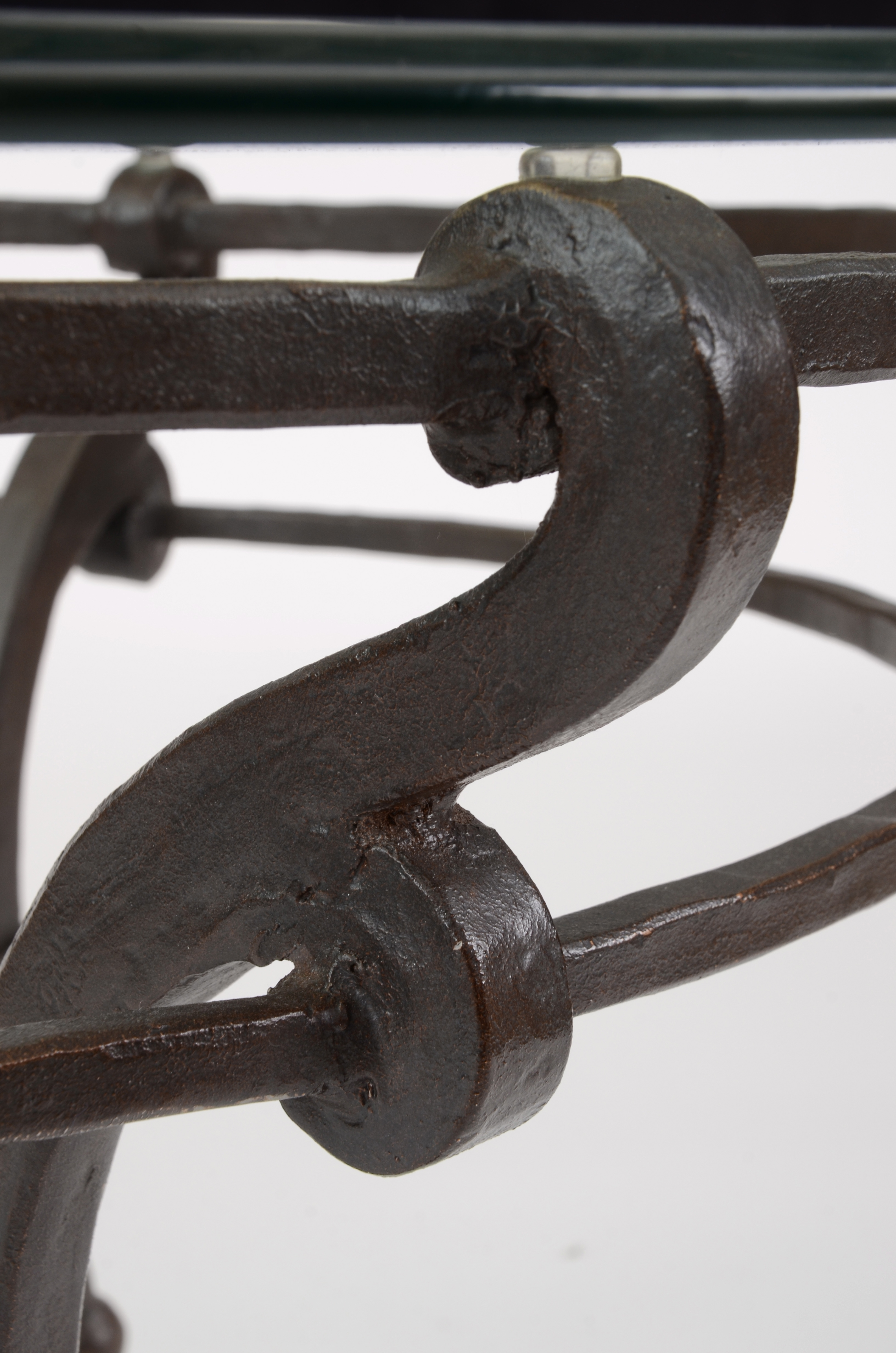 Oval Wrought Iron Coffee Table