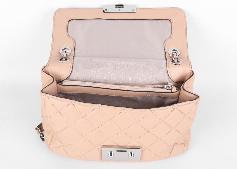 Michael Kors Sloan Chain Quilted Leather Shoulder Bag and Wristlet