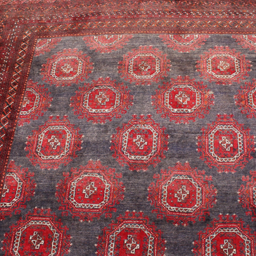 Hand-Knotted  Bokhara Wool Area Rug