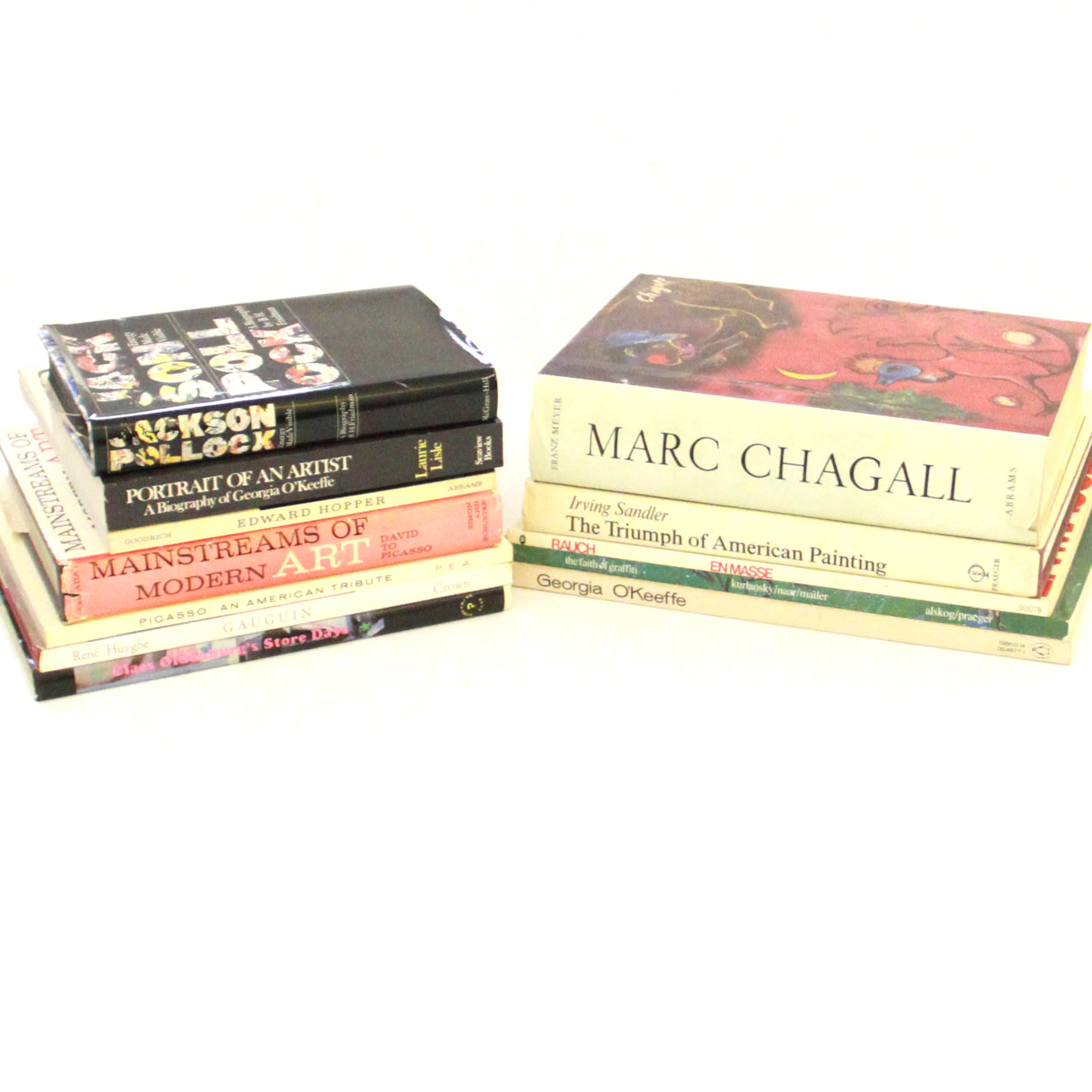 Books on Marc Chagall, Georgia O'Keefe and Other Notable Artists