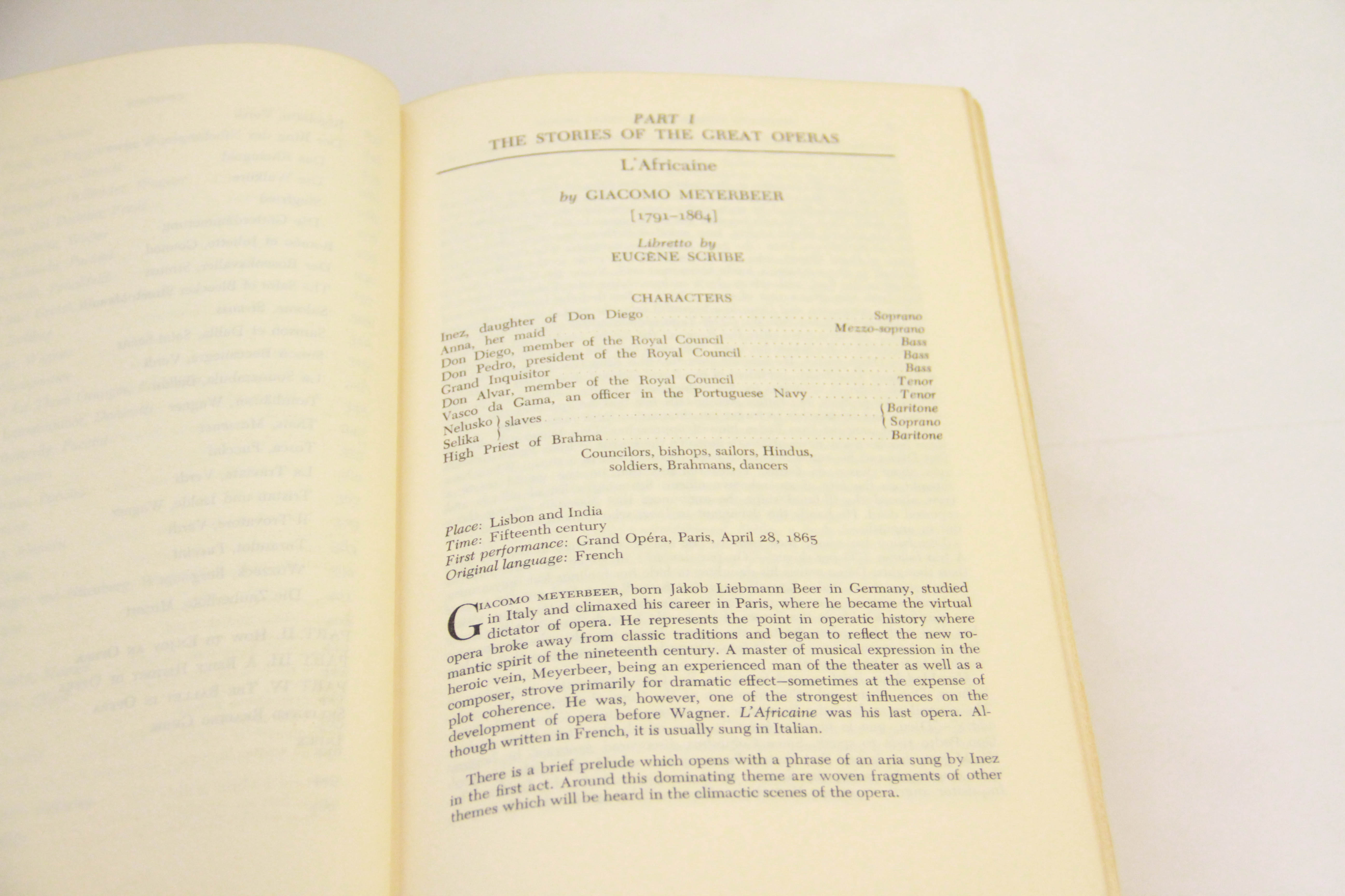 Opera Books Featuring "The Victrola Book of the Opera"