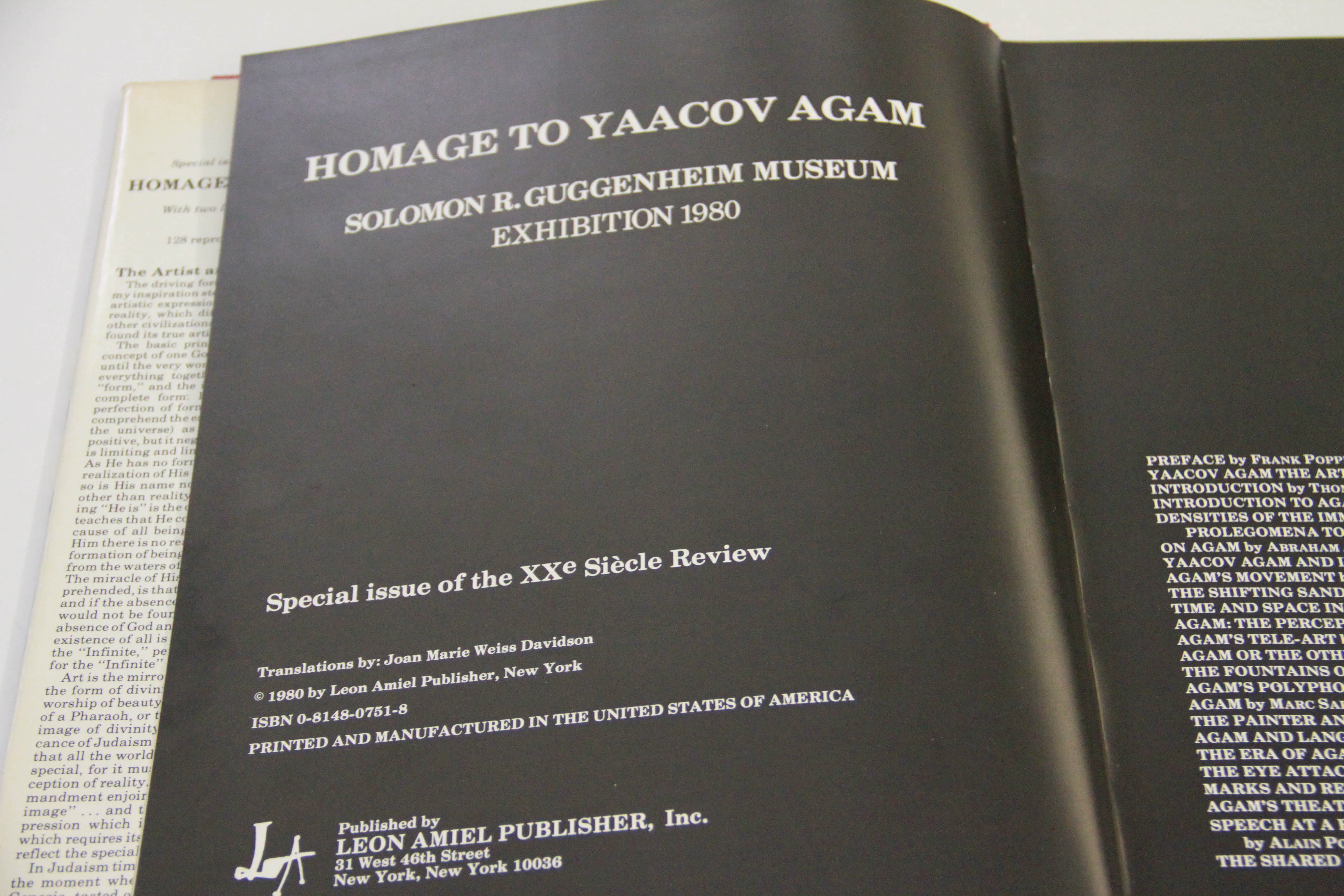 Signed Yaacov Agam Book