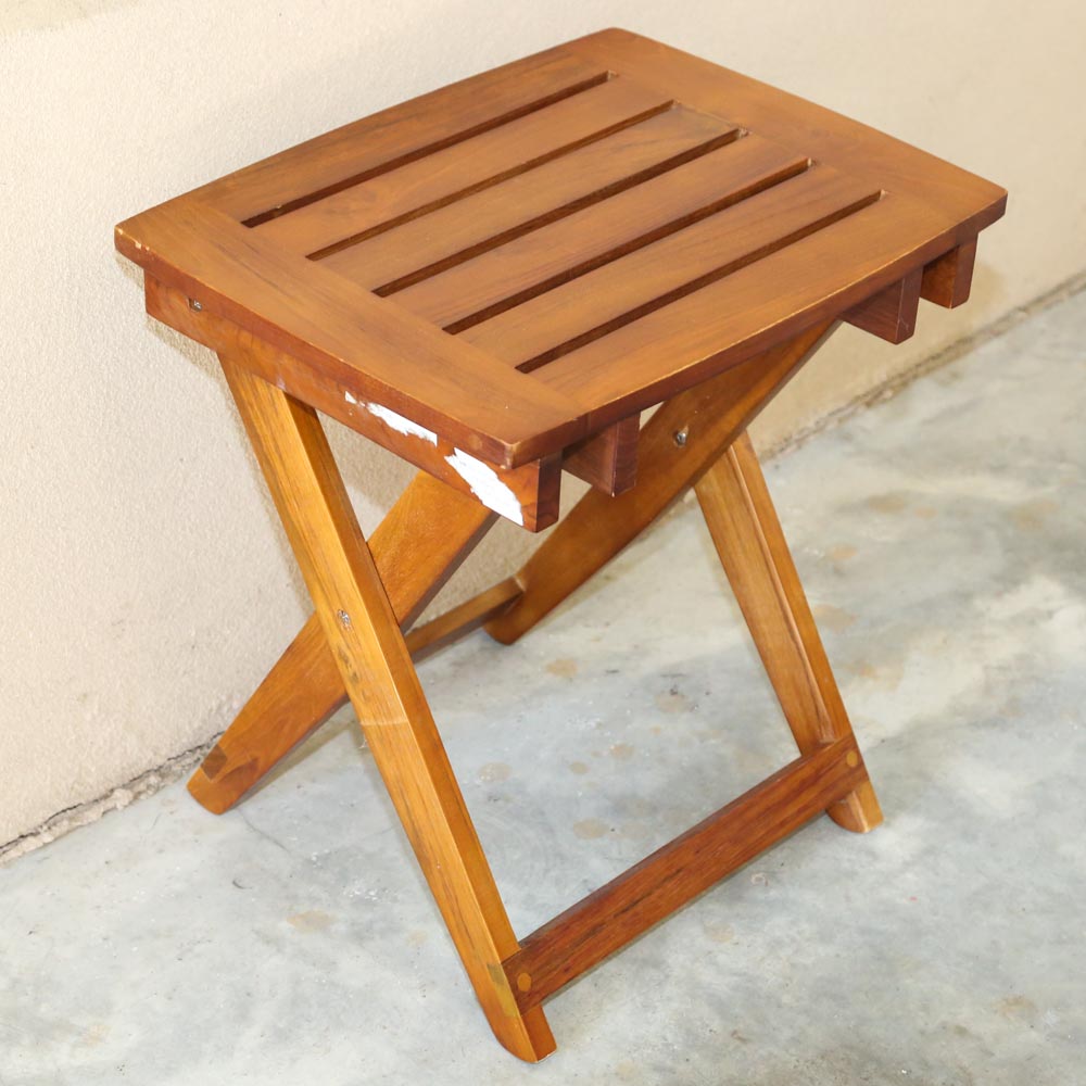 Folding Teak Side Table