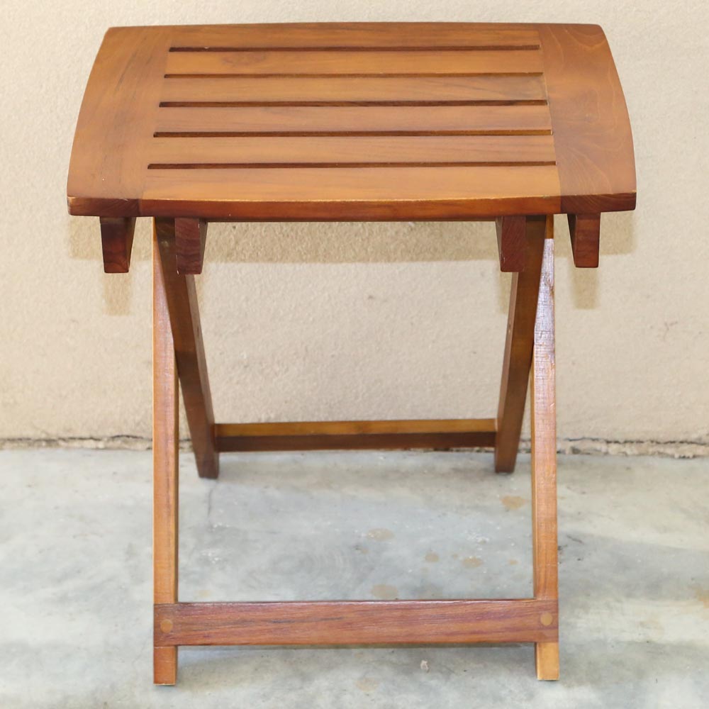 Folding Teak Side Table