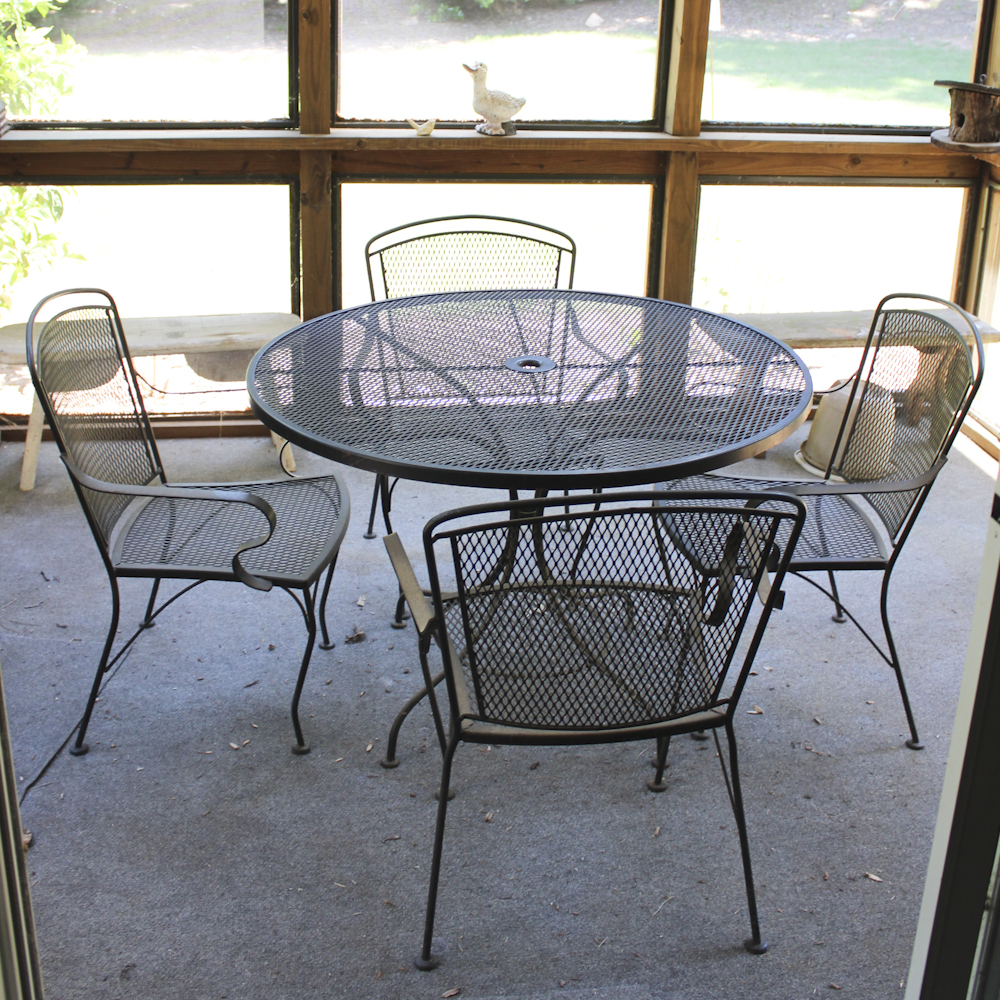Black Cast Metal Patio Set