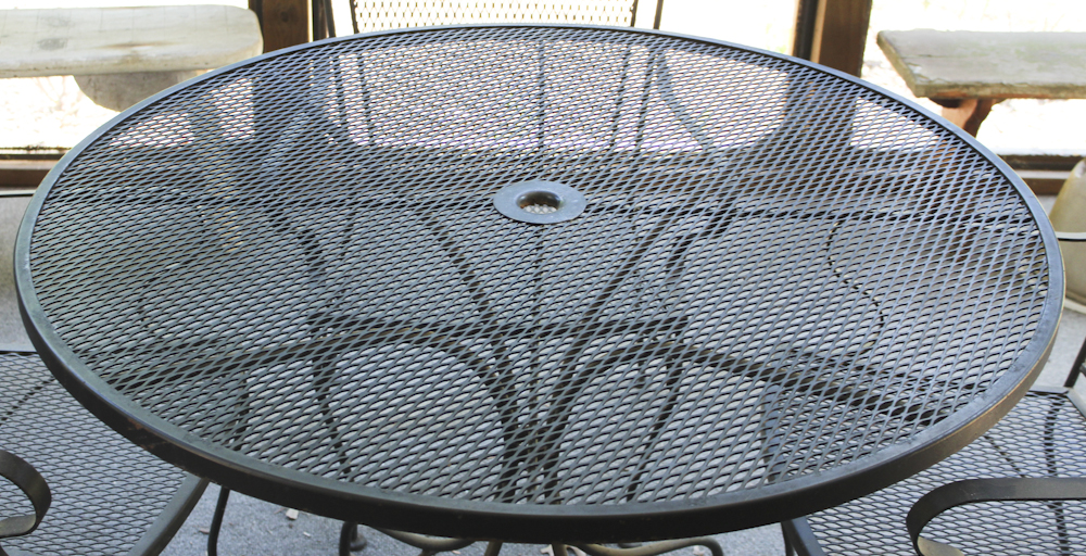 Black Cast Metal Patio Set