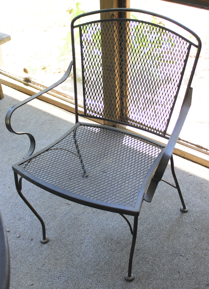 Black Cast Metal Patio Set