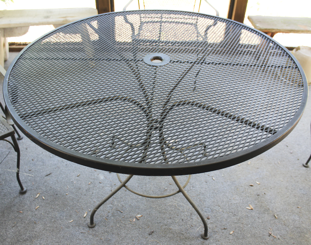 Black Cast Metal Patio Set