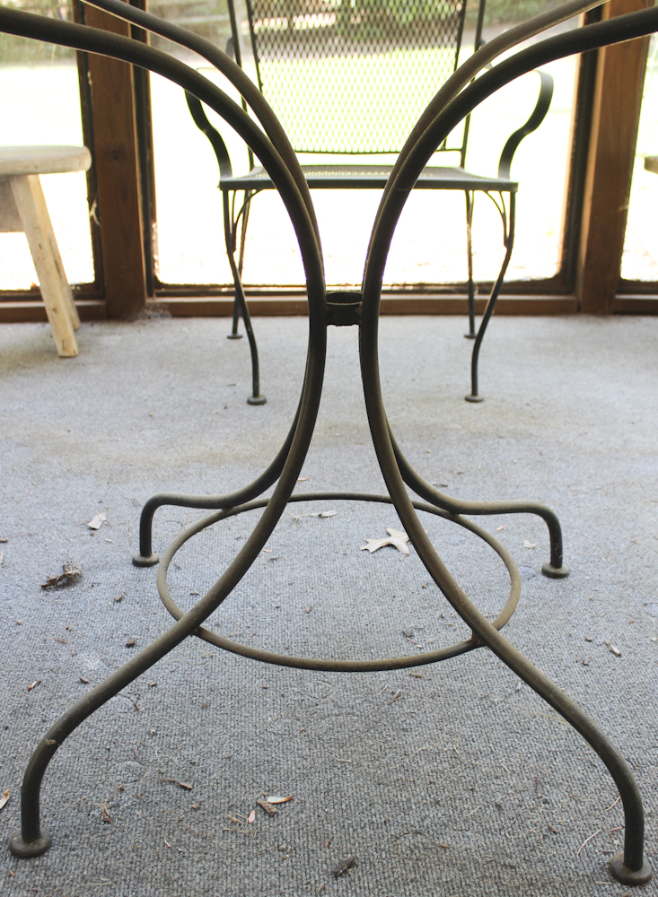 Black Cast Metal Patio Set