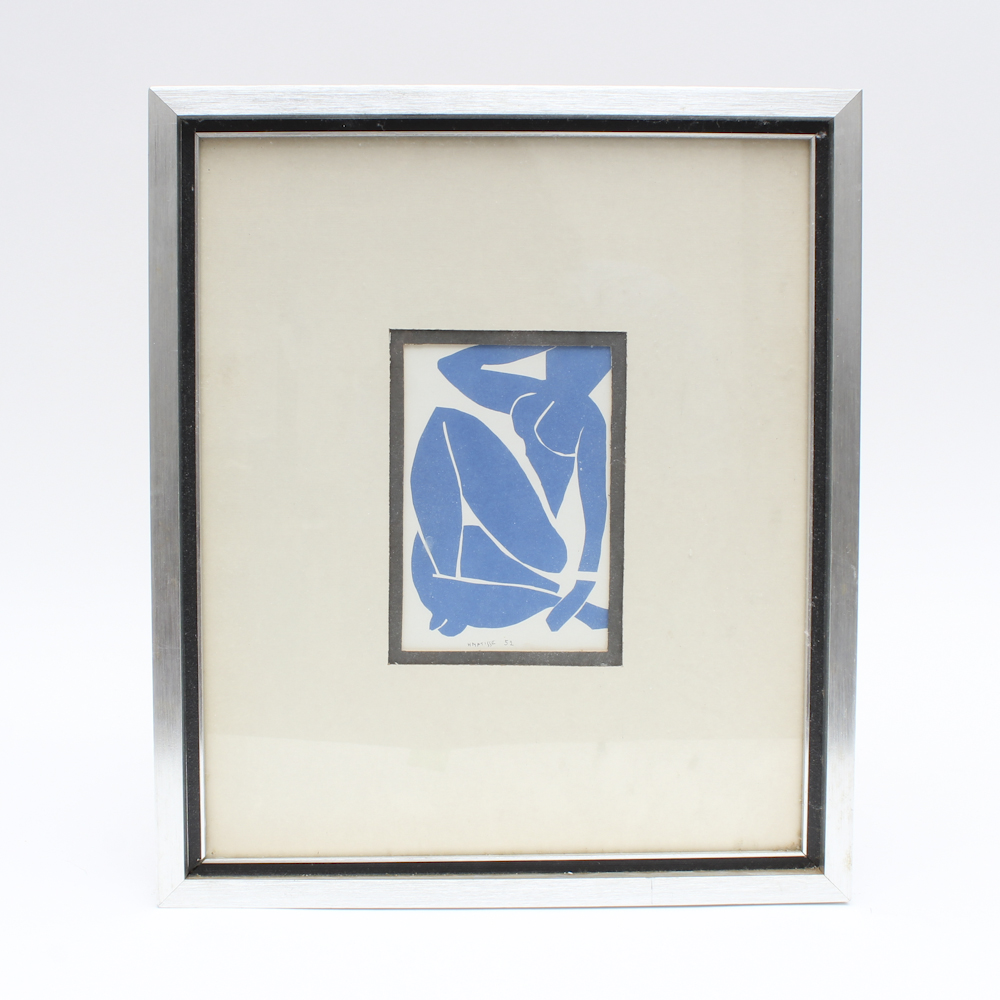 Photo Offset Lithograph After Henri Matisse's "Seated Blue Nude 3"
