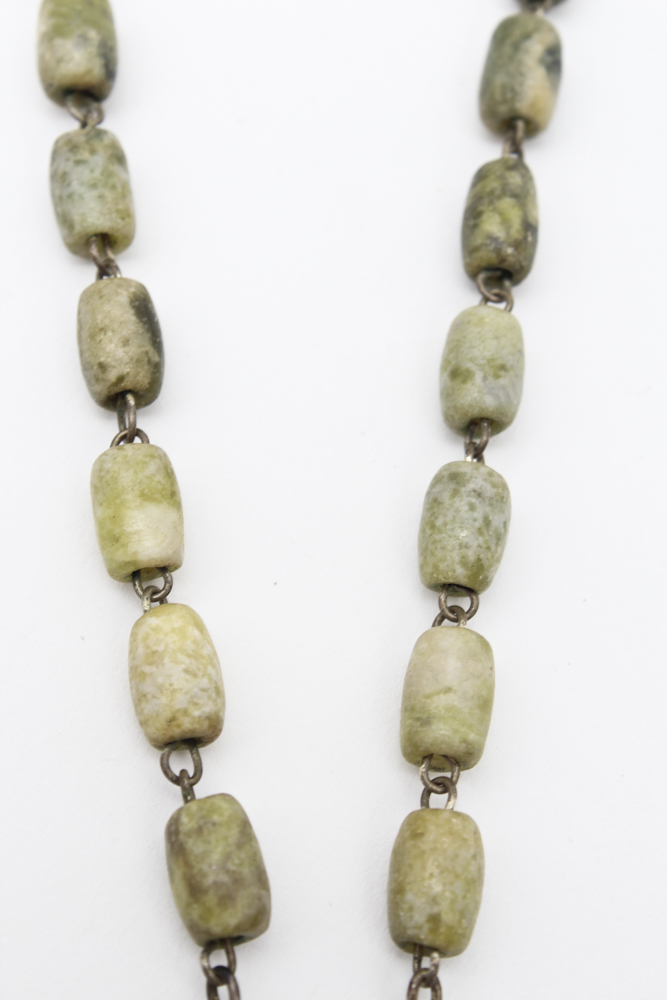 Connemara Marble Rosary With Celtic Silver Tone Cross