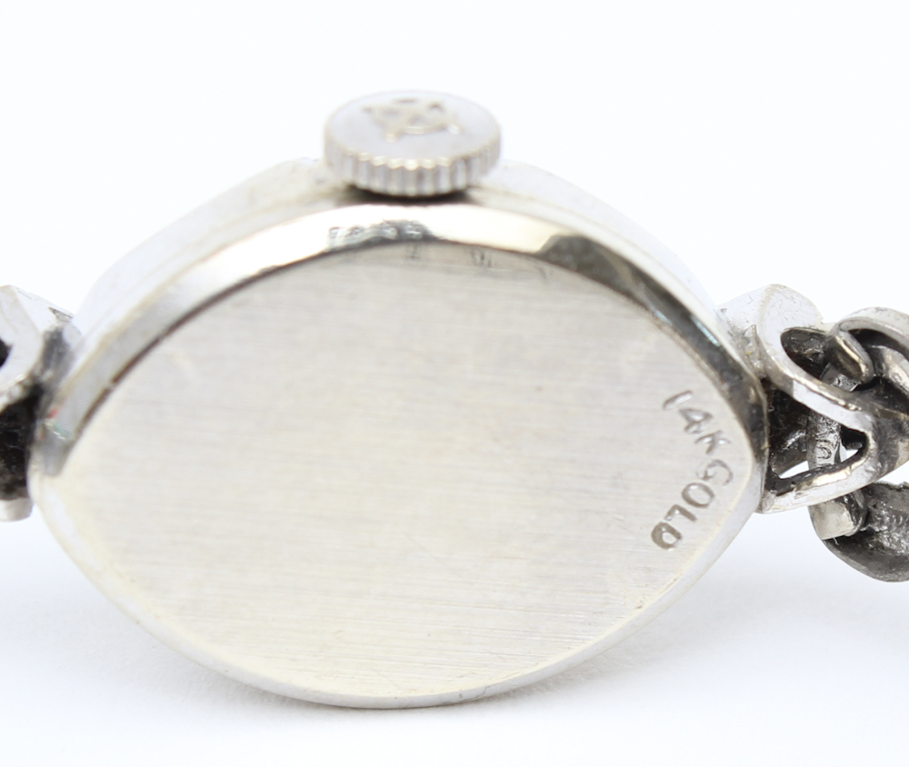 Zodiac 14K White Gold Watch With Speidel Band