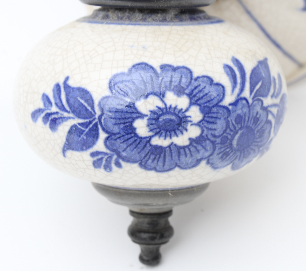 Blue and White Ceramic Sconce