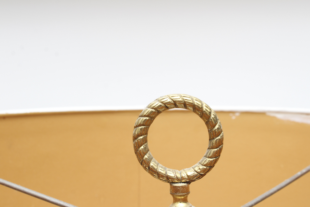 Footed Brass Table Lamp