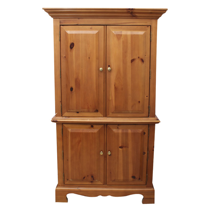 Two Tier Pine Armoire