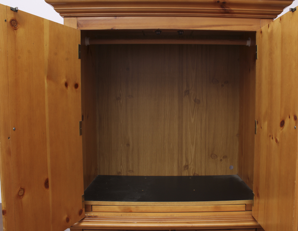 Two Tier Pine Armoire