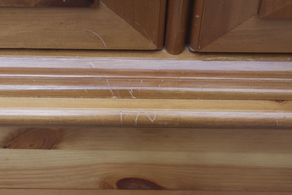 Two Tier Pine Armoire