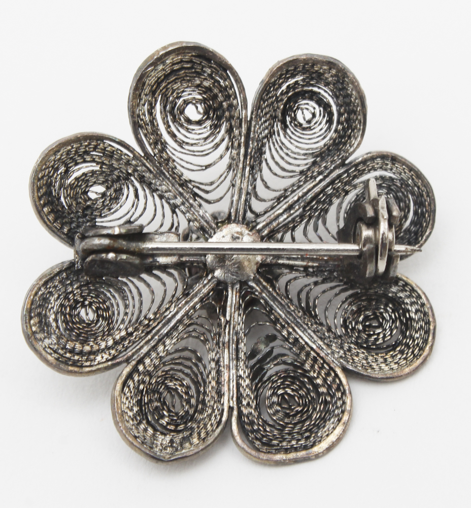 Sterling Silver and Costume Brooches