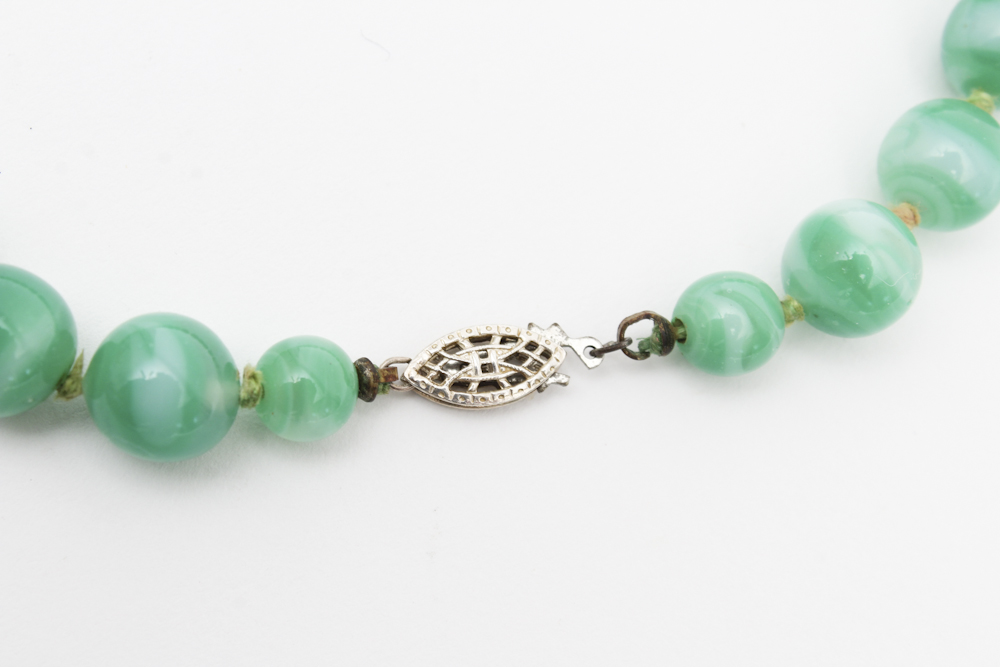 Gold Tone and Green Costume Jewelry