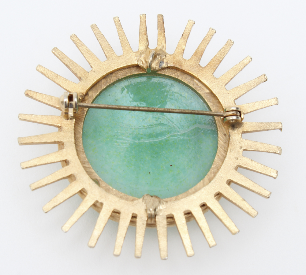 Gold Tone and Green Costume Jewelry