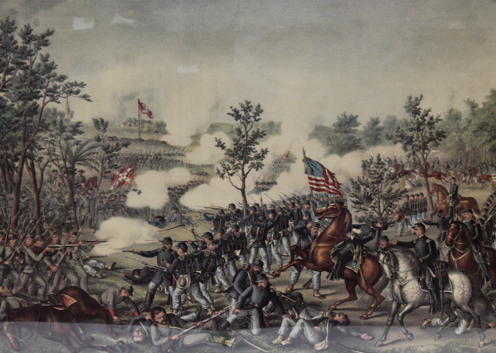 Offset Lithograph After Kurz and Allison's "Battle of Atlanta"