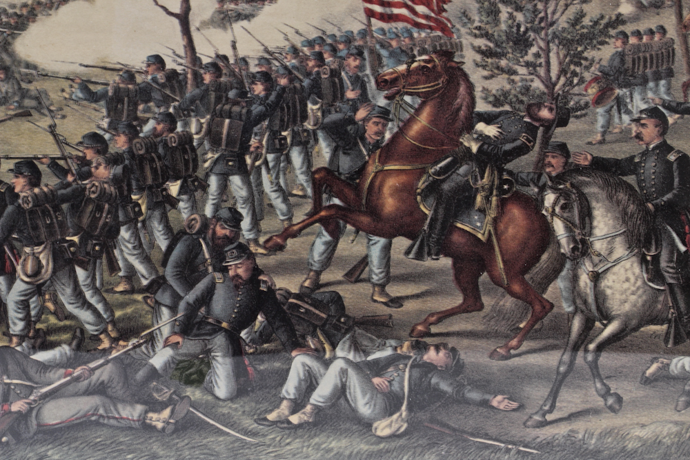 Offset Lithograph After Kurz and Allison's "Battle of Atlanta"