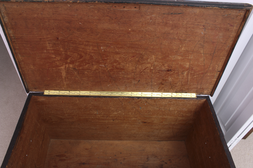 Hinged Wooden Blanket Chest