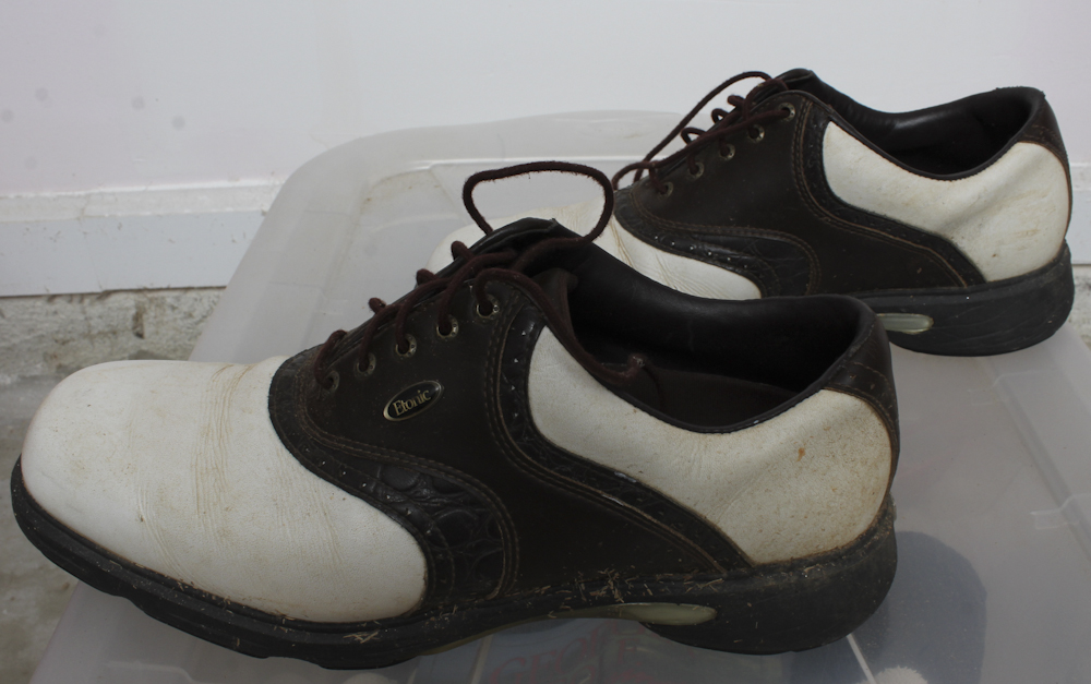 Assortment of Golf Clubs and Accessories