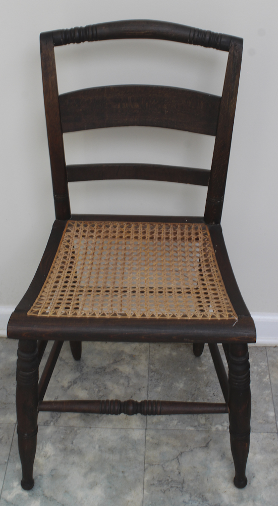 Grouping of Vintage Cane Seated Chairs