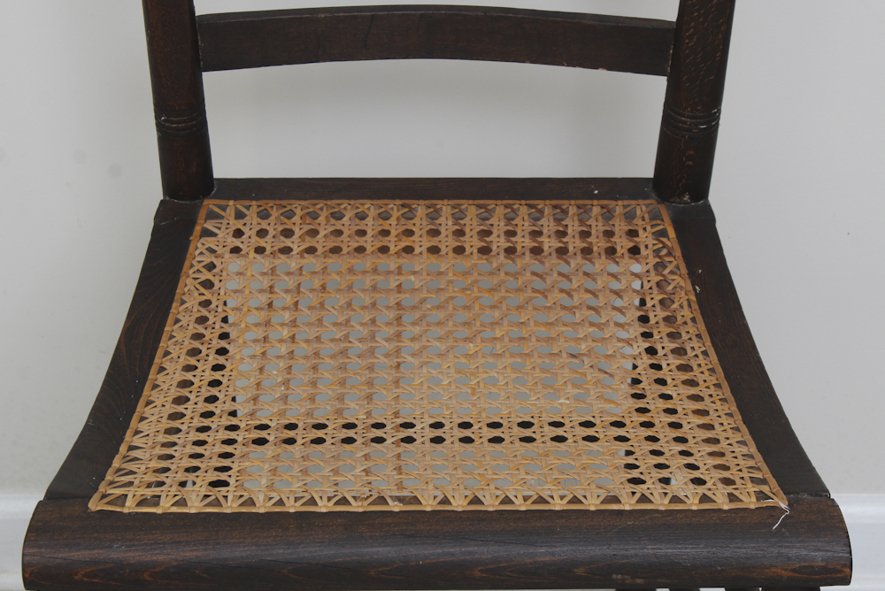 Grouping of Vintage Cane Seated Chairs