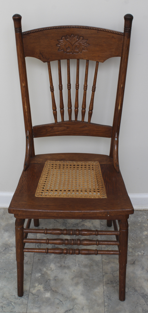 Grouping of Vintage Cane Seated Chairs