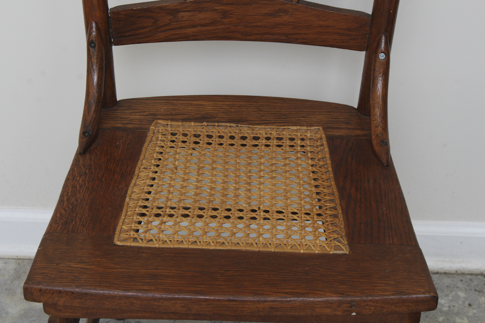 Grouping of Vintage Cane Seated Chairs