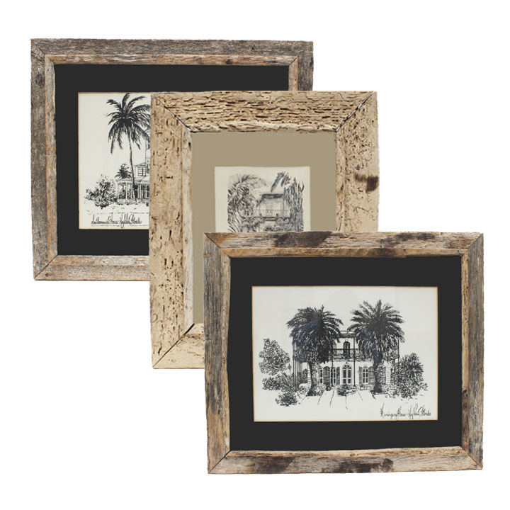 Collection of Key West Prints In Drift Wood Frames