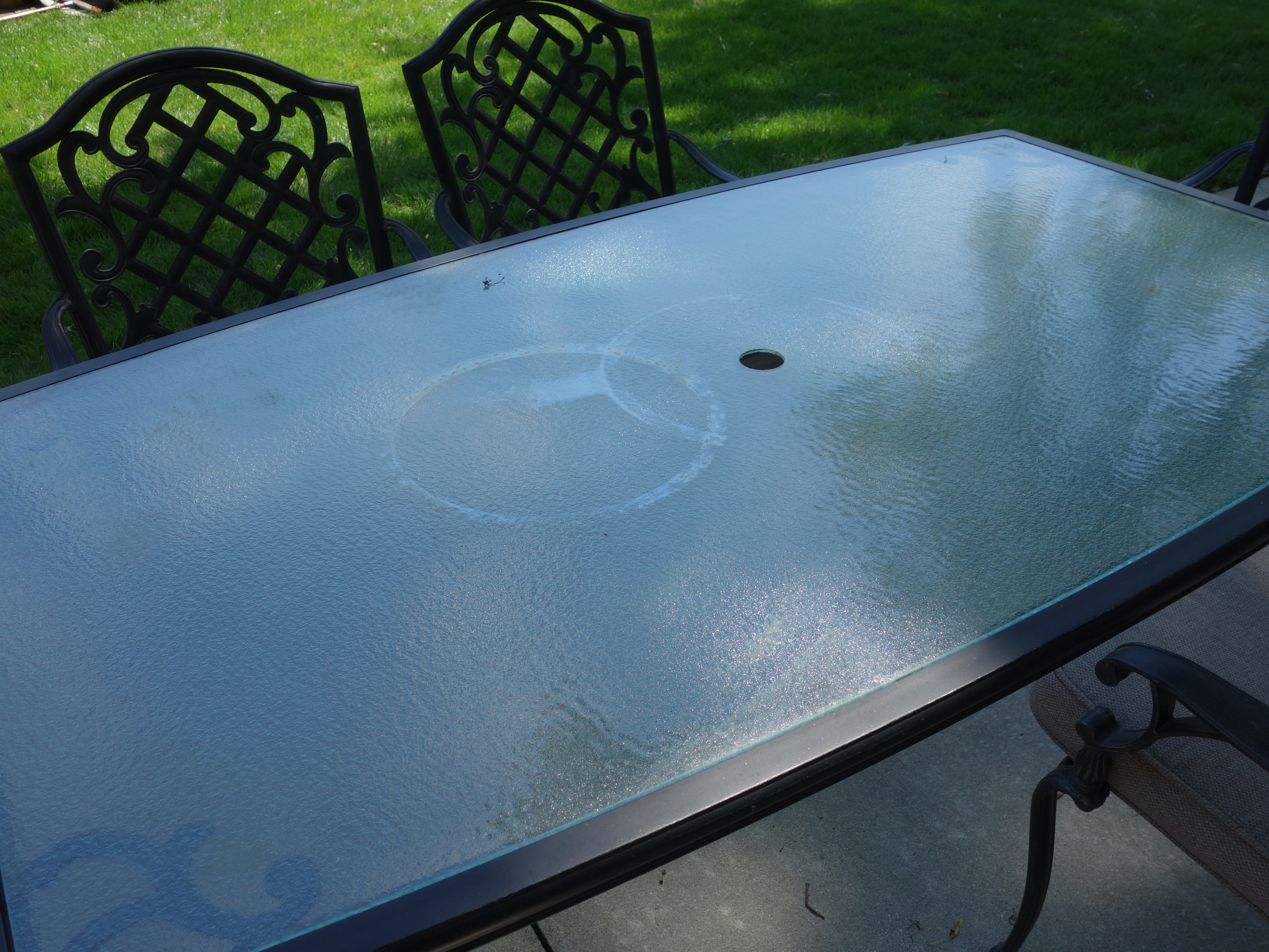 Martha Stewart Living Patio Glass Top Table & Six Chairs