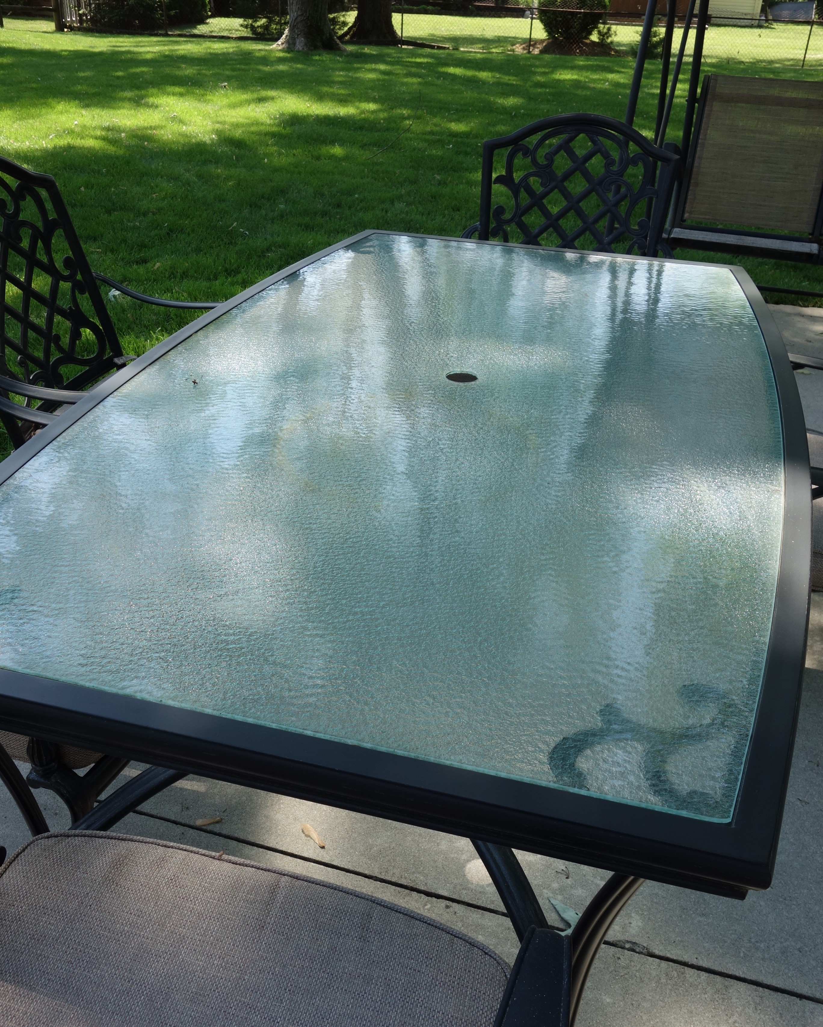 Martha Stewart Living Patio Glass Top Table & Six Chairs