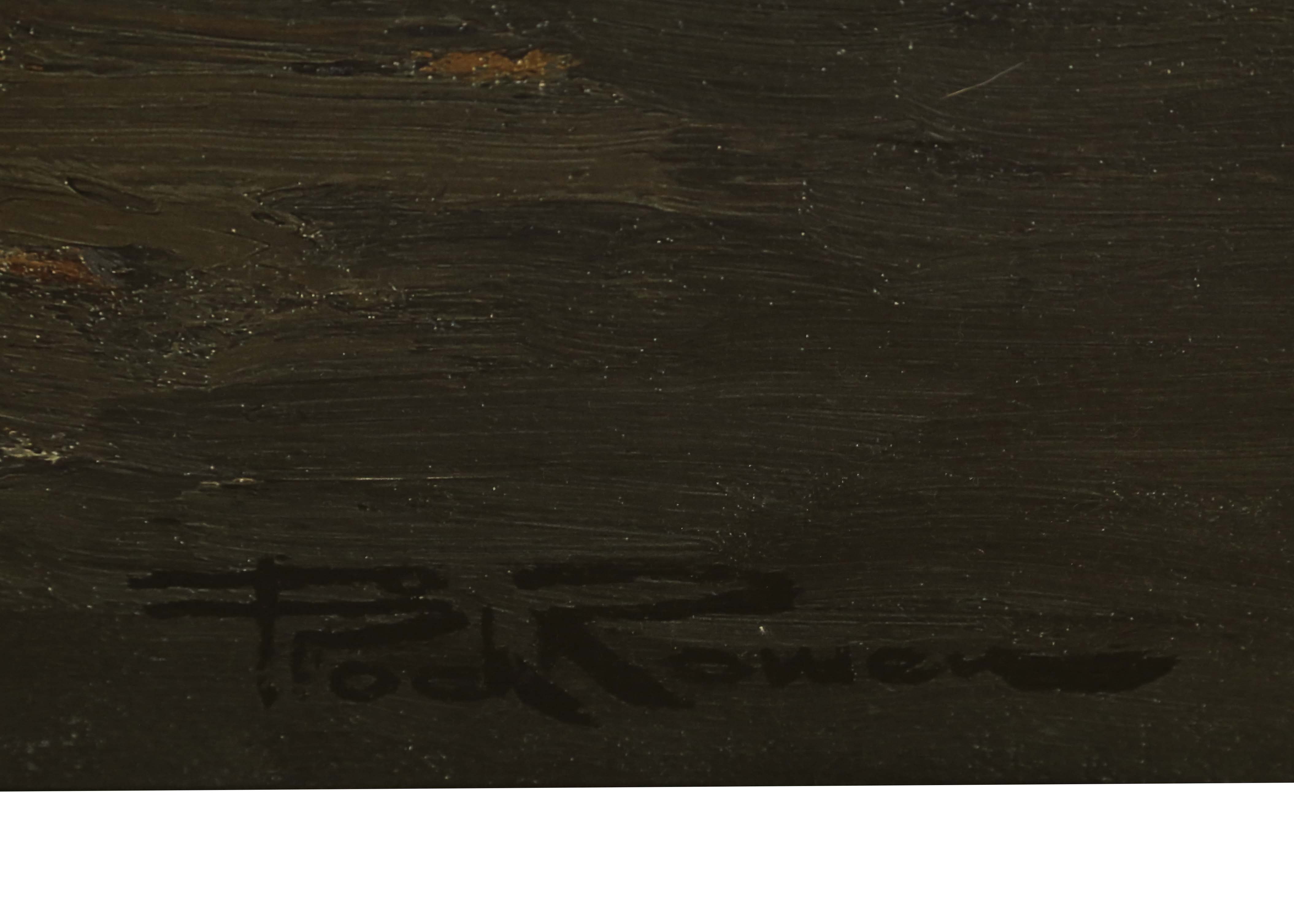 After Poch Romeu Offset Lithograph on Canvas "Barcas al Atardecer"