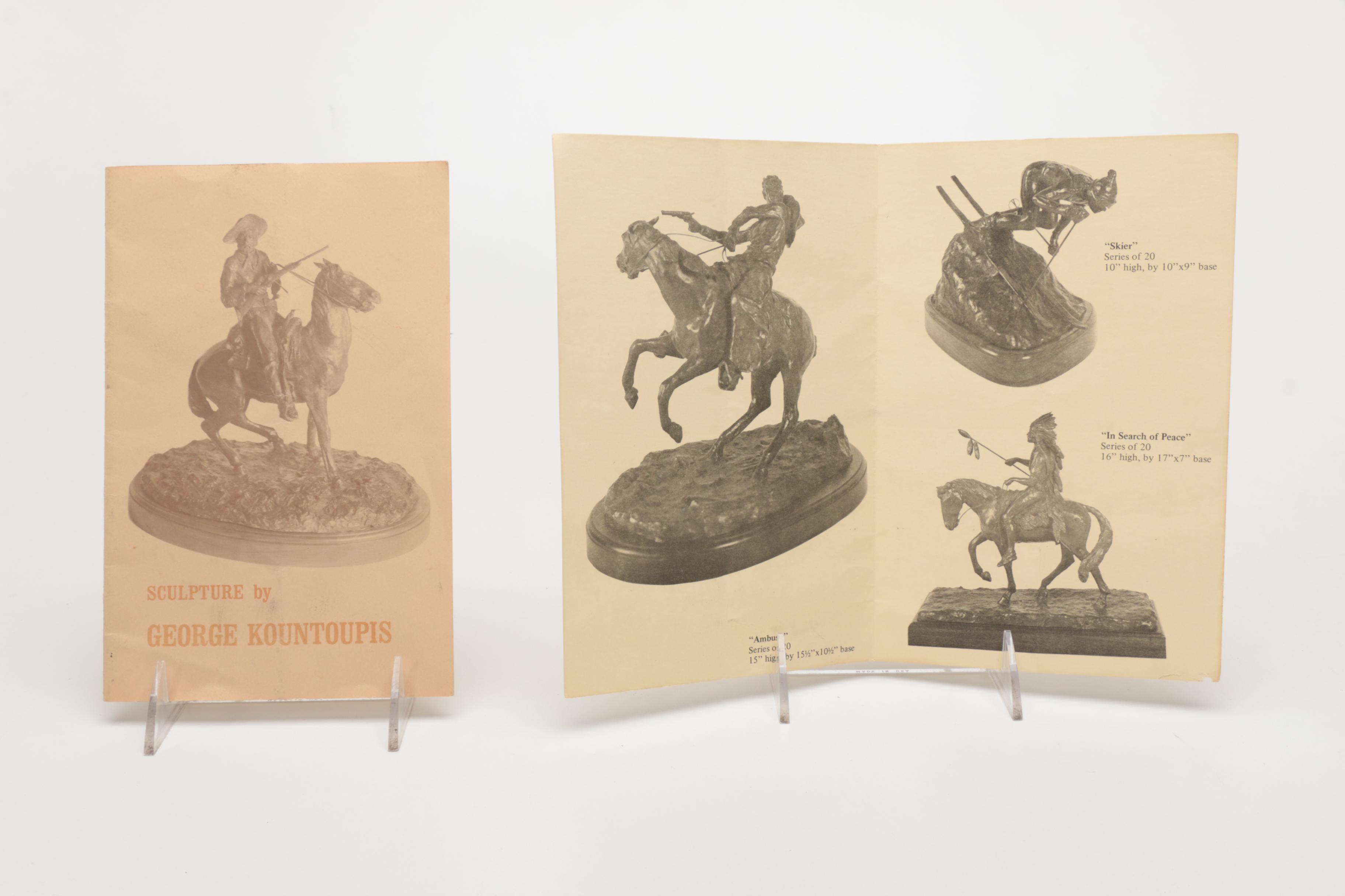 George Kountoupis Lithographs of a Buffalo and After Fraser's "End of the Trail"