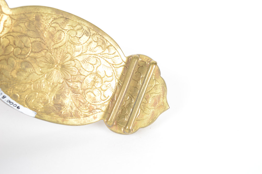 Antique Brass,Nepherite, and Quartz Buckle