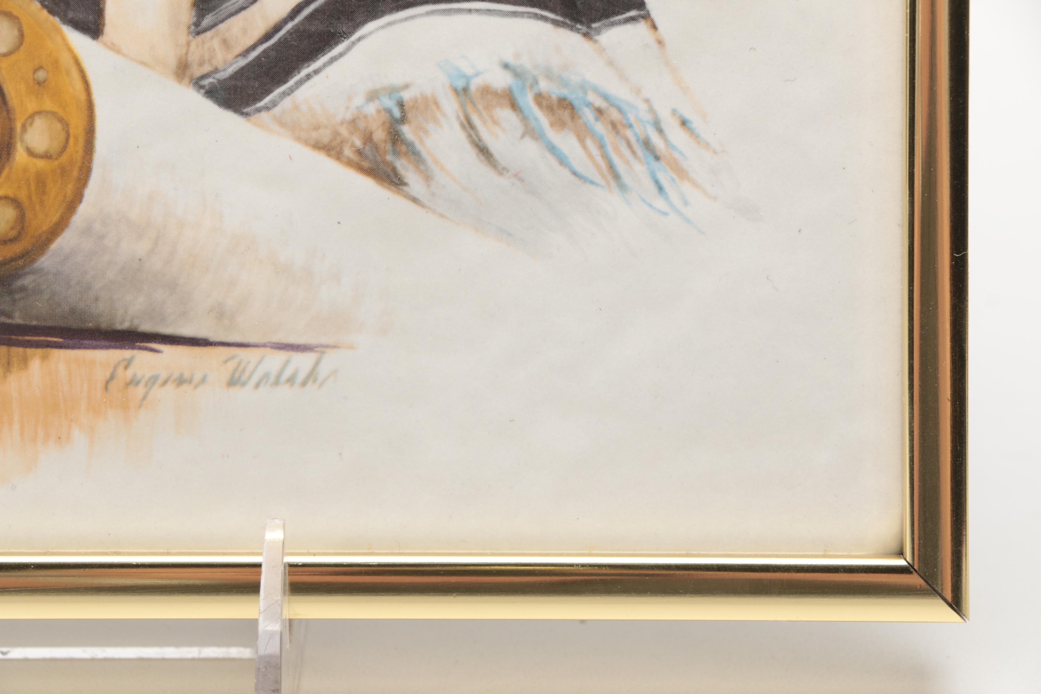 Offset Lithograph on Tile "Jewish Scrolls"