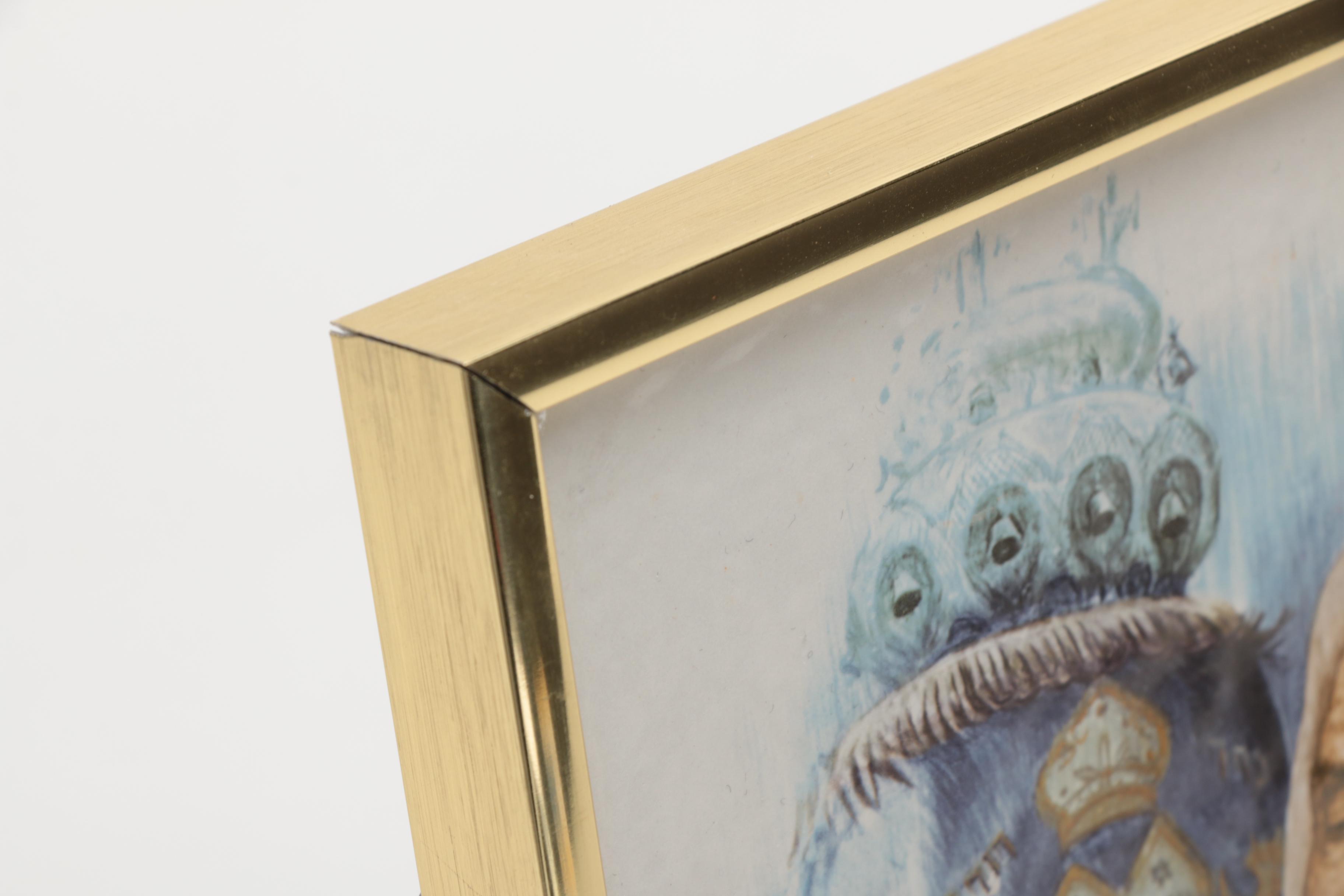 Offset Lithograph on Tile "Jewish Scrolls"