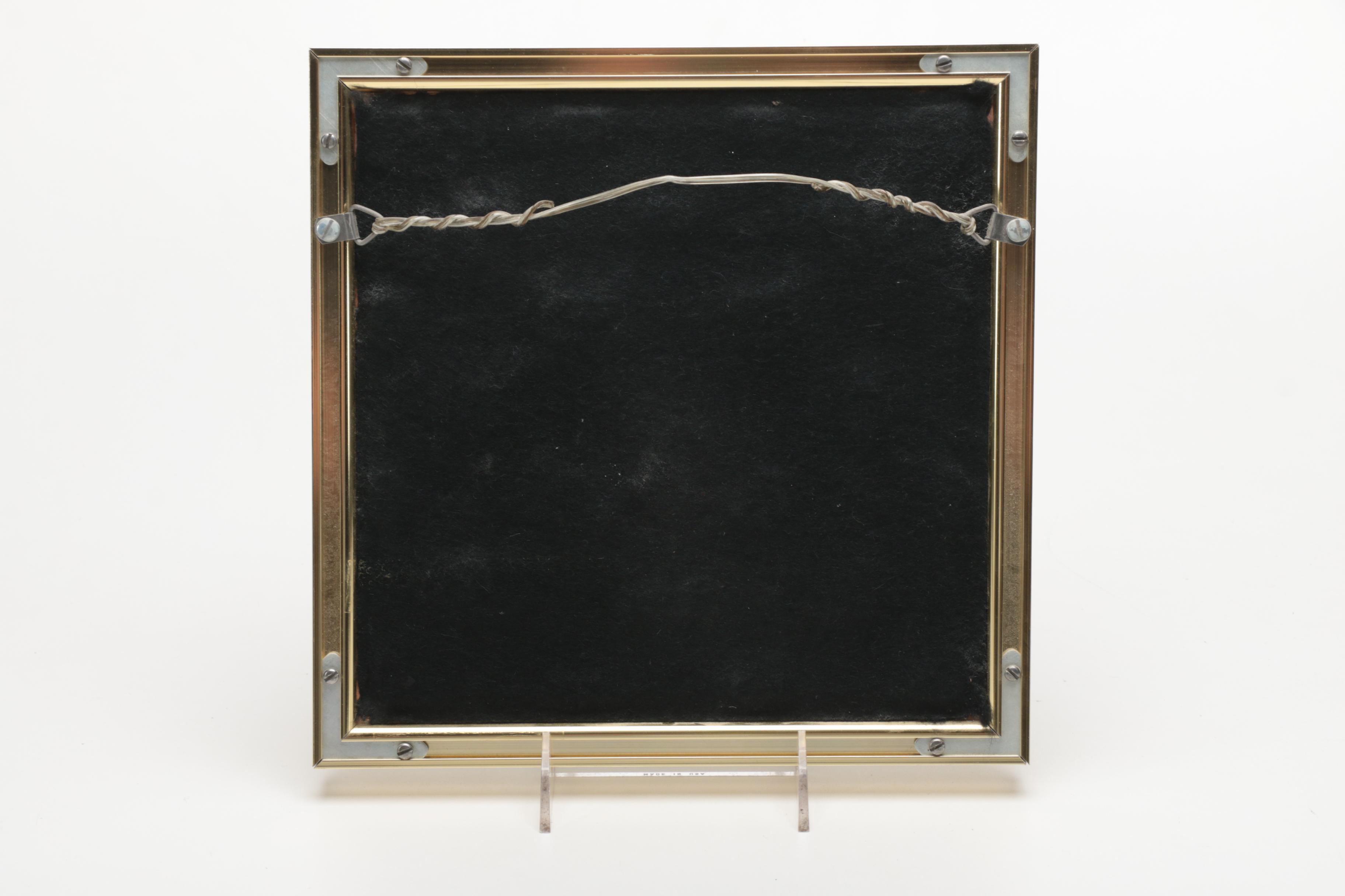 Offset Lithograph on Tile "Jewish Scrolls"