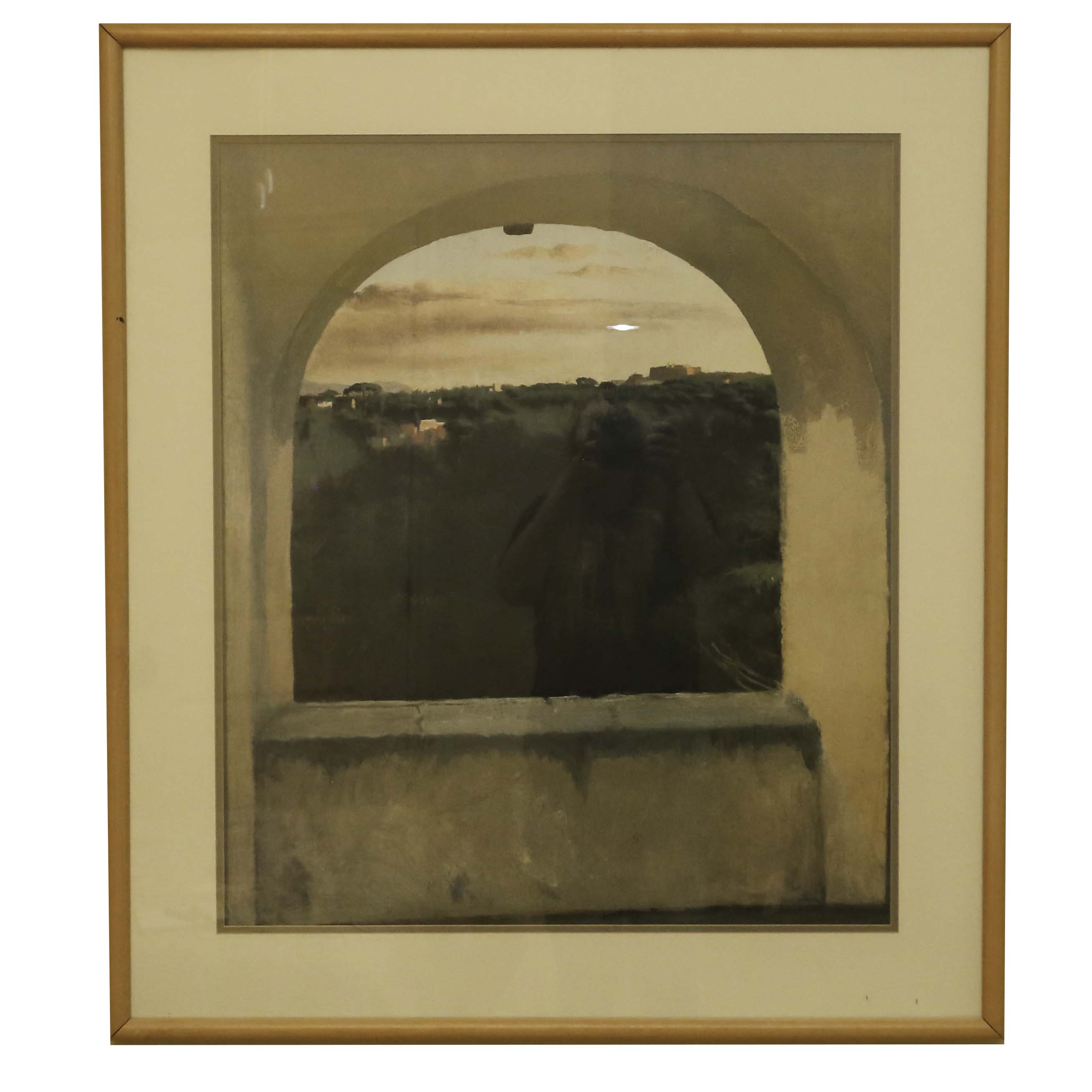 After Edgar Degas Offset Lithograph "Italian Landscape Seen Through an Arch"