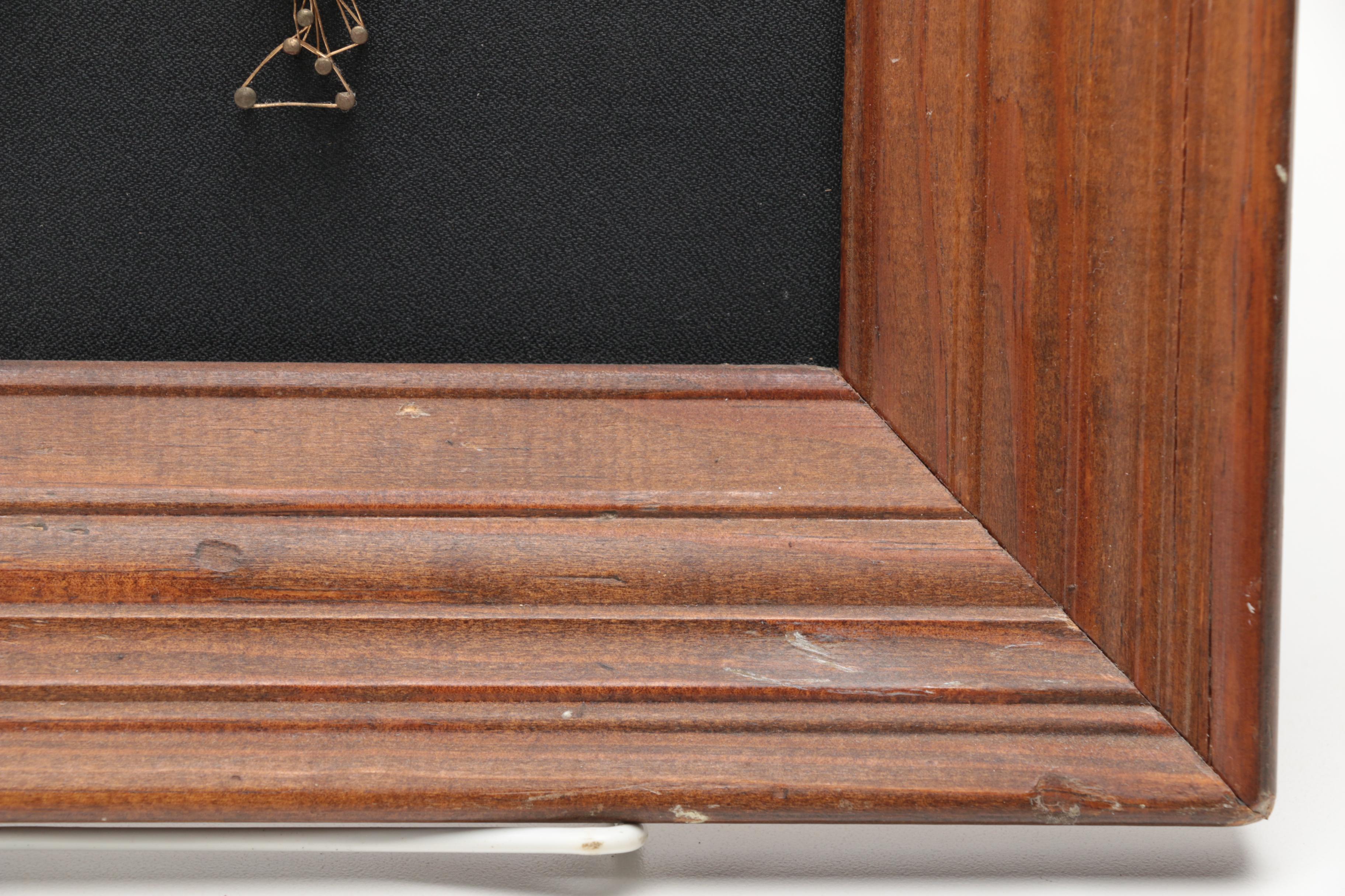 Framed Wire Artwork of a Unicorn