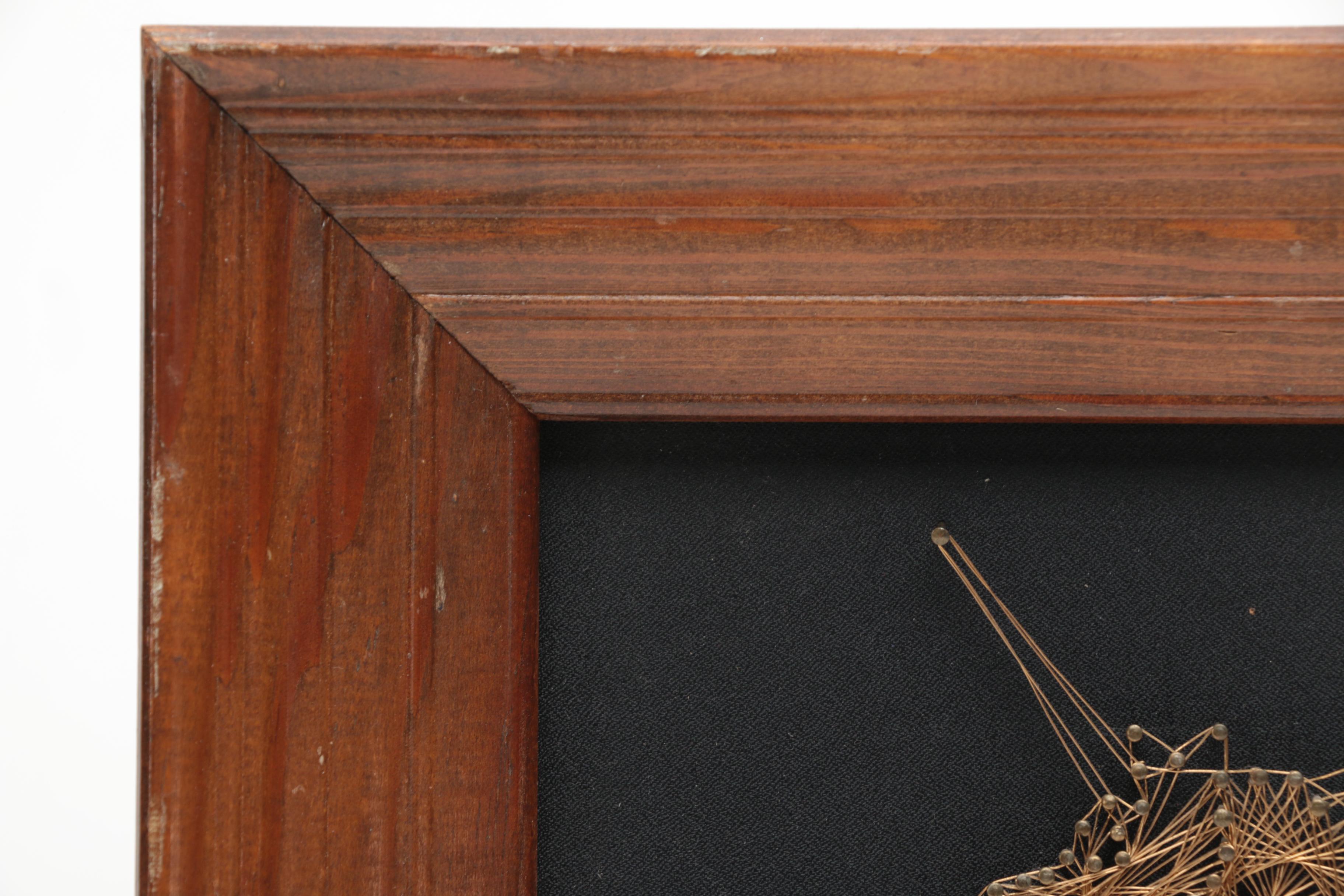 Framed Wire Artwork of a Unicorn